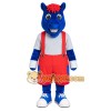 Blue Red Horse Mascot Costume Blue Red Horse Mascot Costume