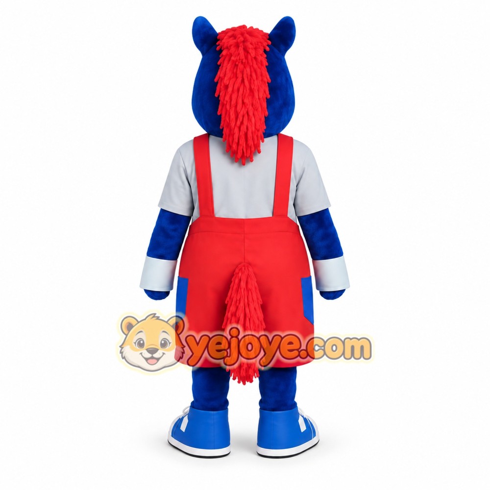 Blue Red Horse Mascot Costume Blue Red Horse Mascot Costume