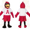 Red White Black Cardinal Bird Mascot Costume