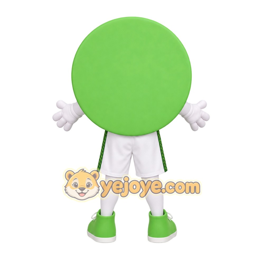 Green White Smiley Face Mascot Costume Green White Smiley Face Mascot Costume