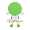 Green White Smiley Face Mascot Costume Green White Smiley Face Mascot Costume