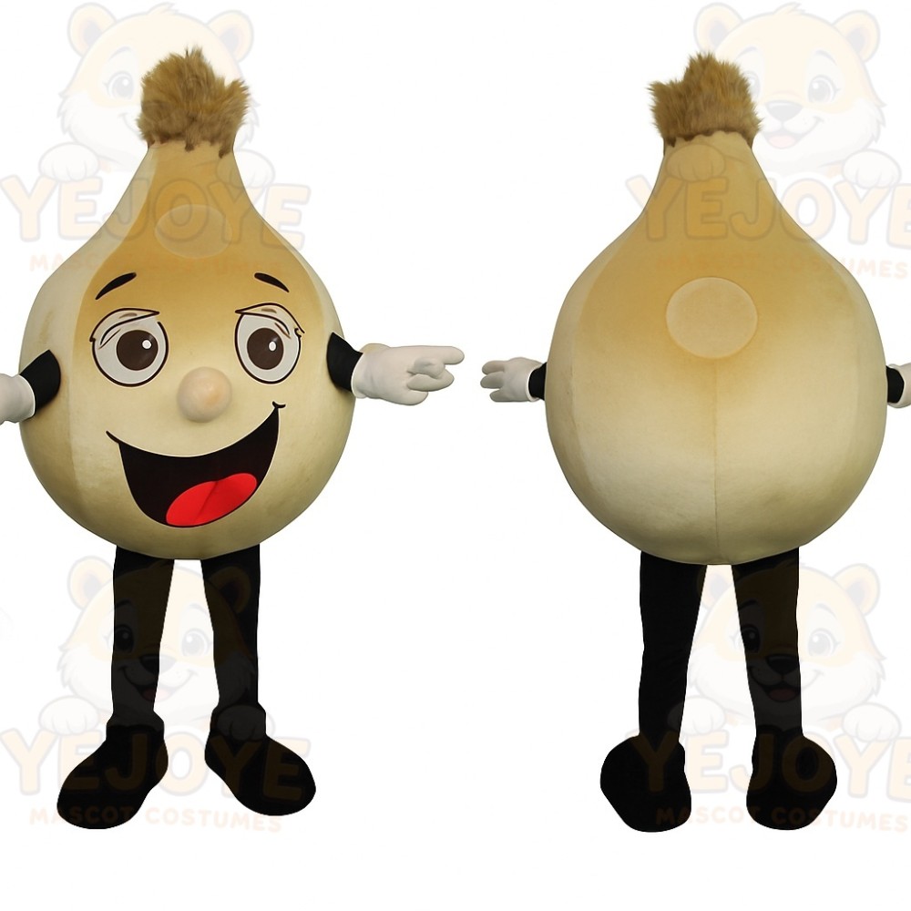 Beige Brown Onion Mascot Costume