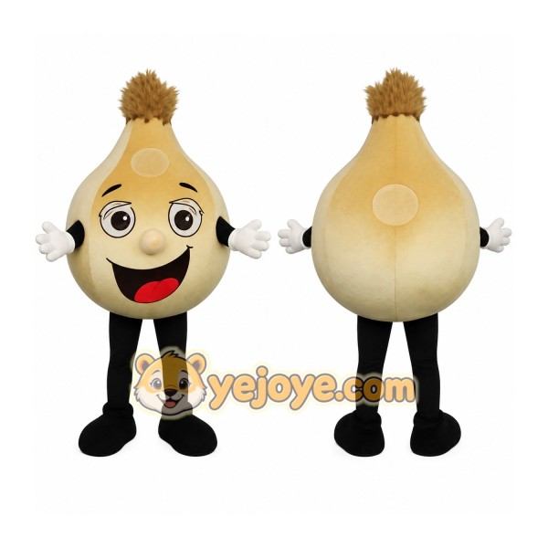 Beige Brown Onion Mascot Costume