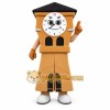 Tan Black Grandfather Clock Mascot Costume Tan Black Grandfather Clock Mascot Costume