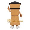 Tan Black Grandfather Clock Mascot Costume Tan Black Grandfather Clock Mascot Costume