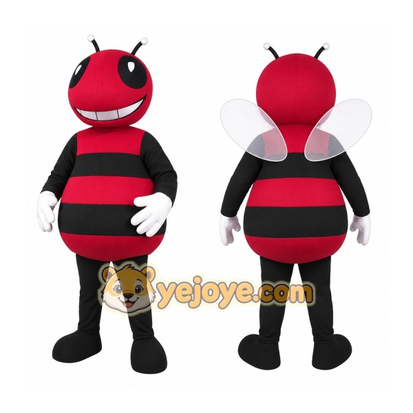 Red Black Bee Mascot Costume