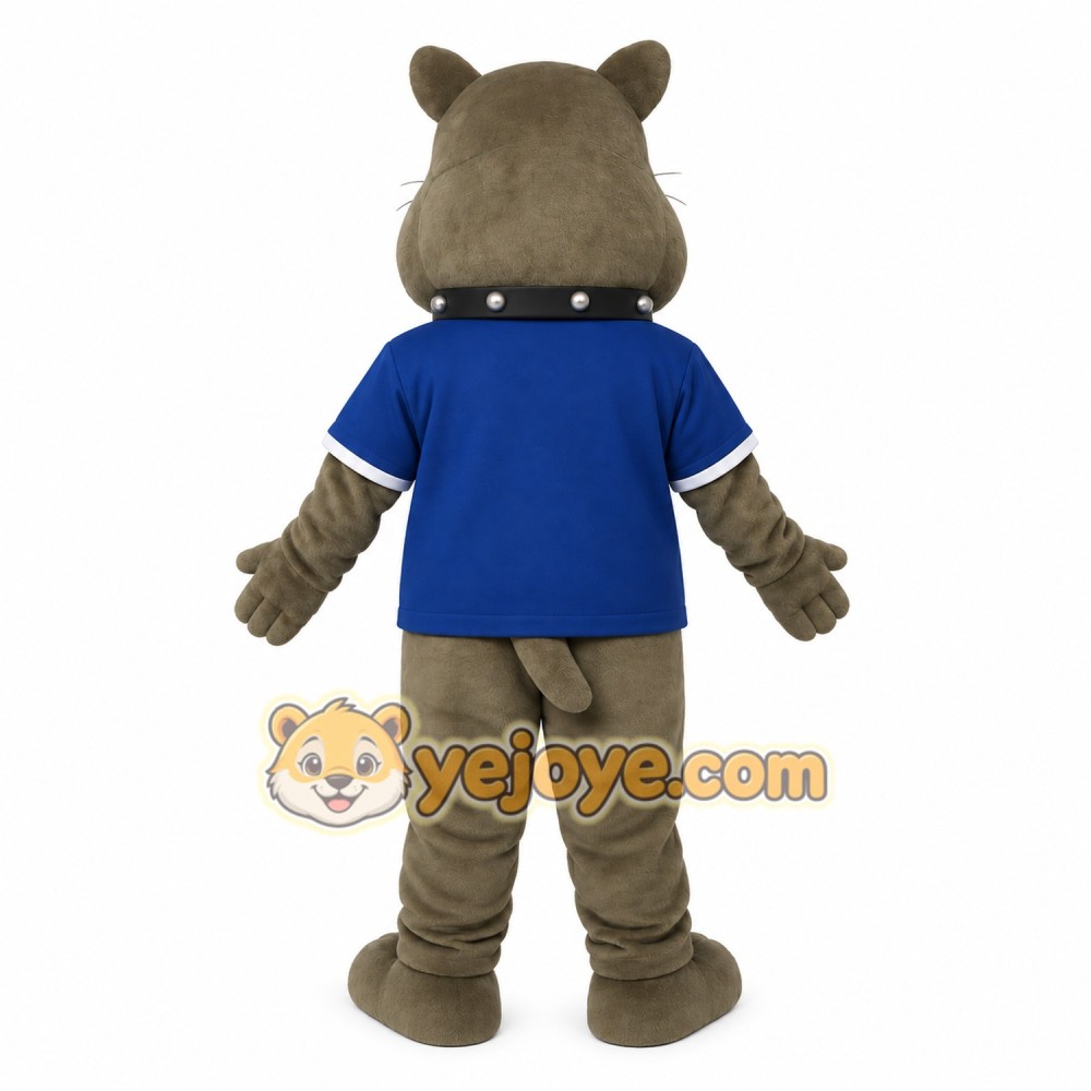 Gray Blue Bulldog Mascot Costume Gray Blue Bulldog Mascot Costume