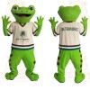 Green Frog With Cream Jersey Mascot Costume