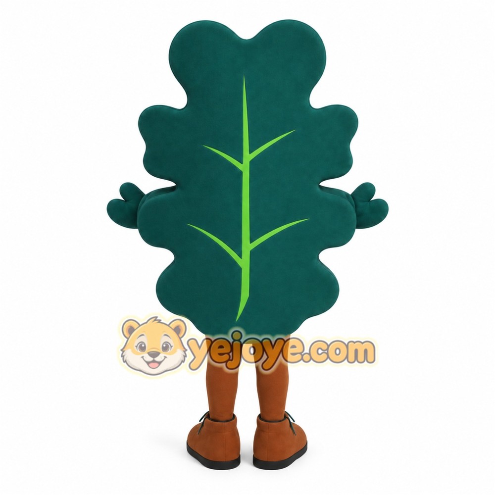 Dark Green Light Green Oak Leaf Mascot Costume Dark Green Light Green Oak Leaf Mascot Costume