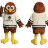 Brown Yellow Cream Owl Mascot Costume