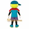 Yellow Teal Red Tennis Ball Mascot Costume Yellow Teal Red Tennis Ball Mascot Costume