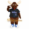 Brown Cream Moose Baseball Mascot Costume