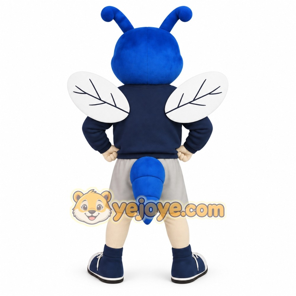 Blue White Hornet Mascot Costume Blue White Hornet Mascot Costume