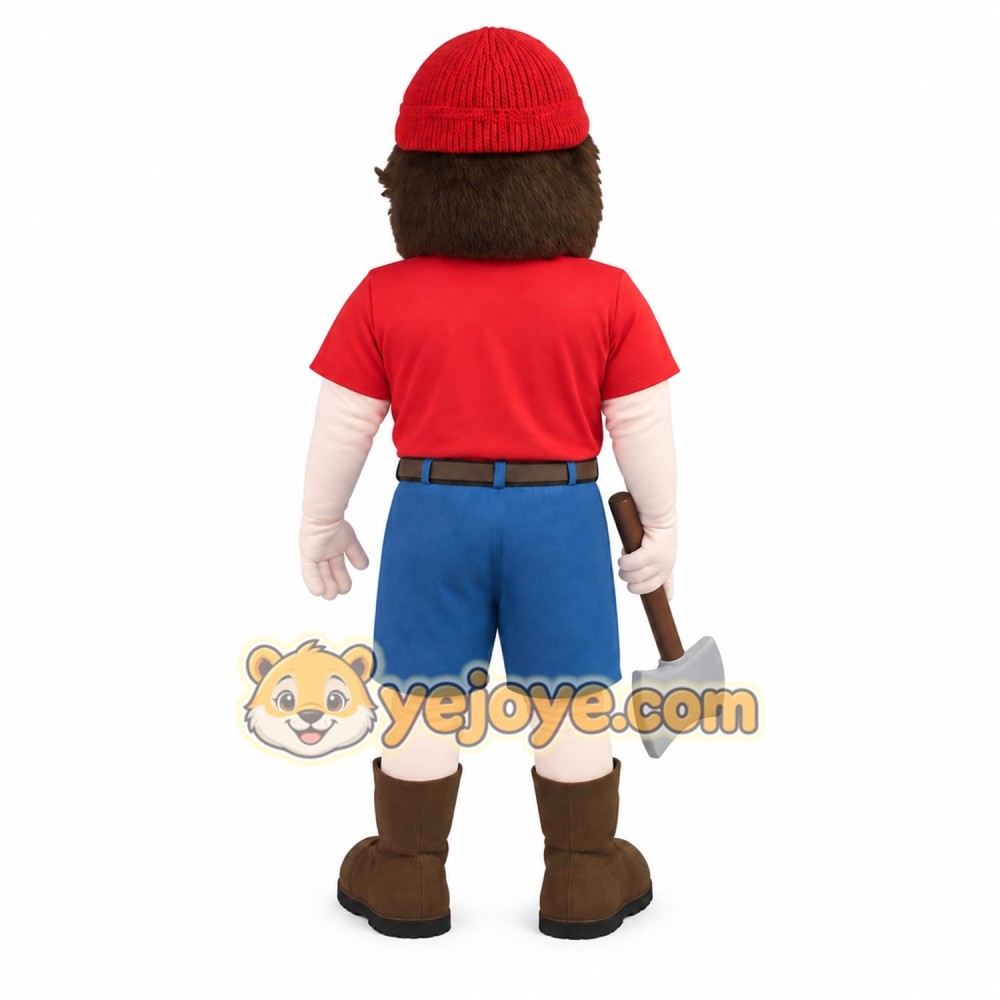 Red Blue Bearded Lumberjack Mascot Costume Red Blue Bearded Lumberjack Mascot Costume