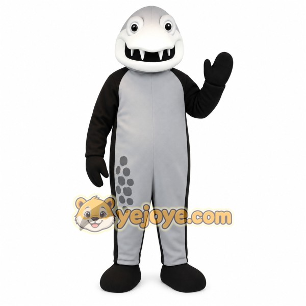Gray Black Shark Mascot Costume