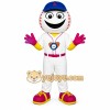 White Blue Baseball Player Mascot Costume White Blue Baseball Player Mascot Costume