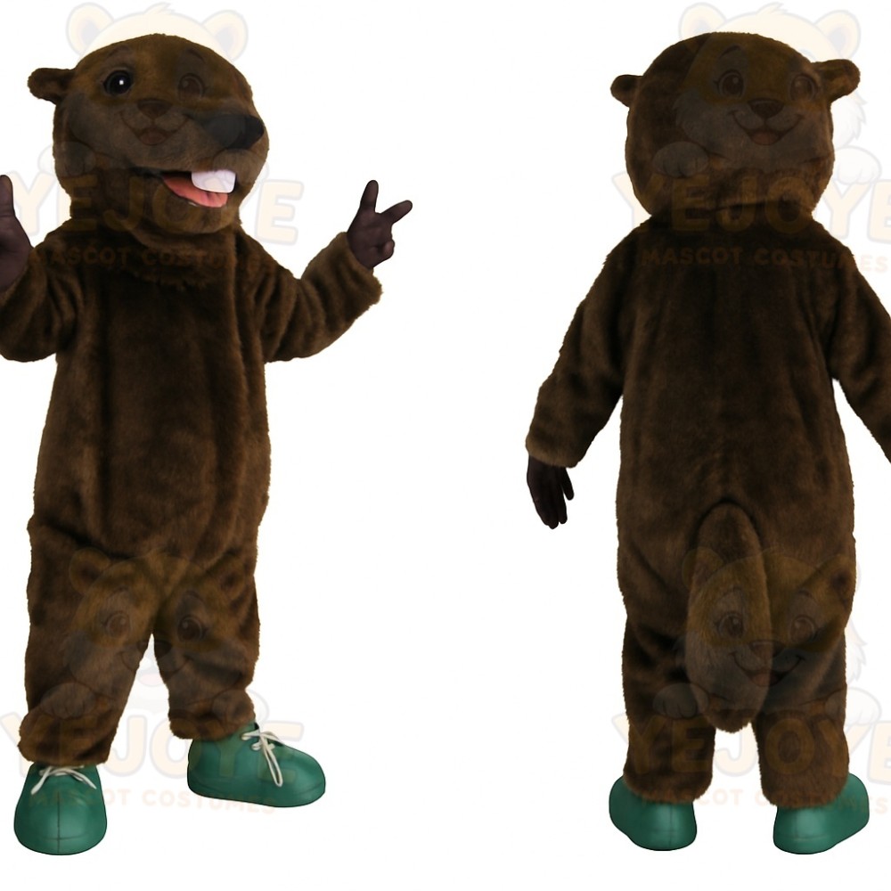 Brown Beaver Mascot Costume