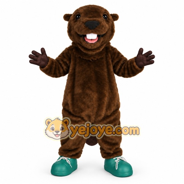 Brown Beaver Mascot Costume