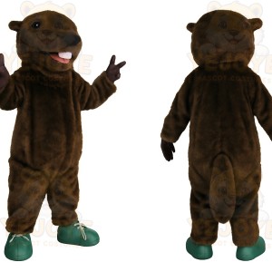 Brown Beaver Mascot Costume