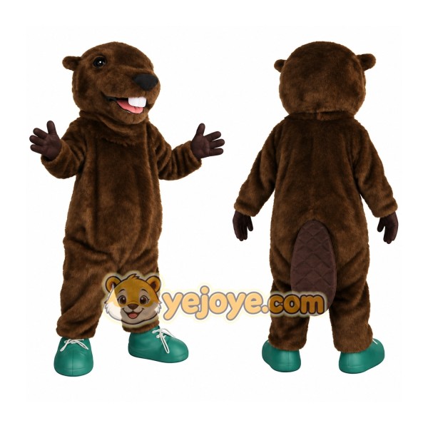 Brown Beaver Mascot Costume