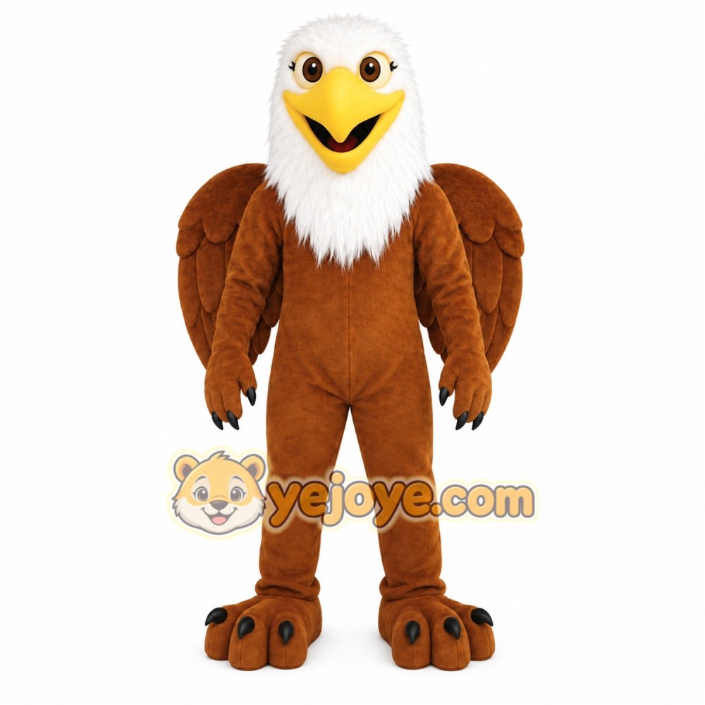 Brown White Bald Eagle Mascot Costume Brown White Bald Eagle Mascot Costume