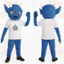 Blue White Horned Devil Mascot Costume