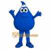 Blue Smiling Water Droplet Mascot Costume Blue Smiling Water Droplet Mascot Costume