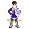 Royal Blue Silver Knight Mascot Costume