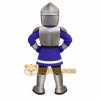 Royal Blue Silver Knight Mascot Costume