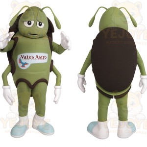 Green Brown Cockroach Mascot Costume