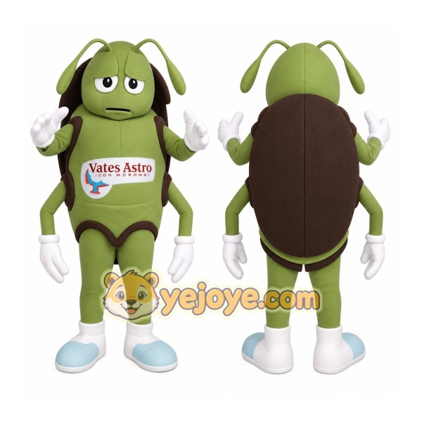 Green Brown Cockroach Mascot Costume