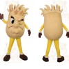 Yellow Beige Durian Mascot Costume