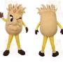 Yellow Beige Durian Mascot Costume