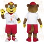 Brown Yellow Red White Monkey Mascot Costume