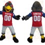 Gray Yellow Red Blue Bird Mascot Costume