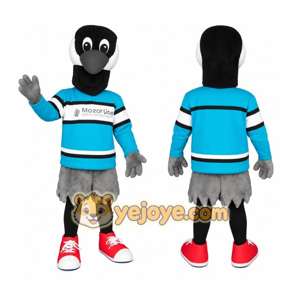 Black Blue Crow Mascot Costume