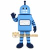 Light Blue Dark Navy Robot Mascot Costume Light Blue Dark Navy Robot Mascot Costume