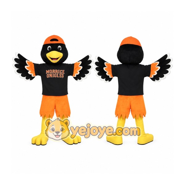 Black Orange Yellow Oriole Mascot Costume