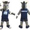 Gray Navy Basketball Horse Mascot Costume