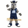 Gray Navy Basketball Horse Mascot Costume Gray Navy Basketball Horse Mascot Costume