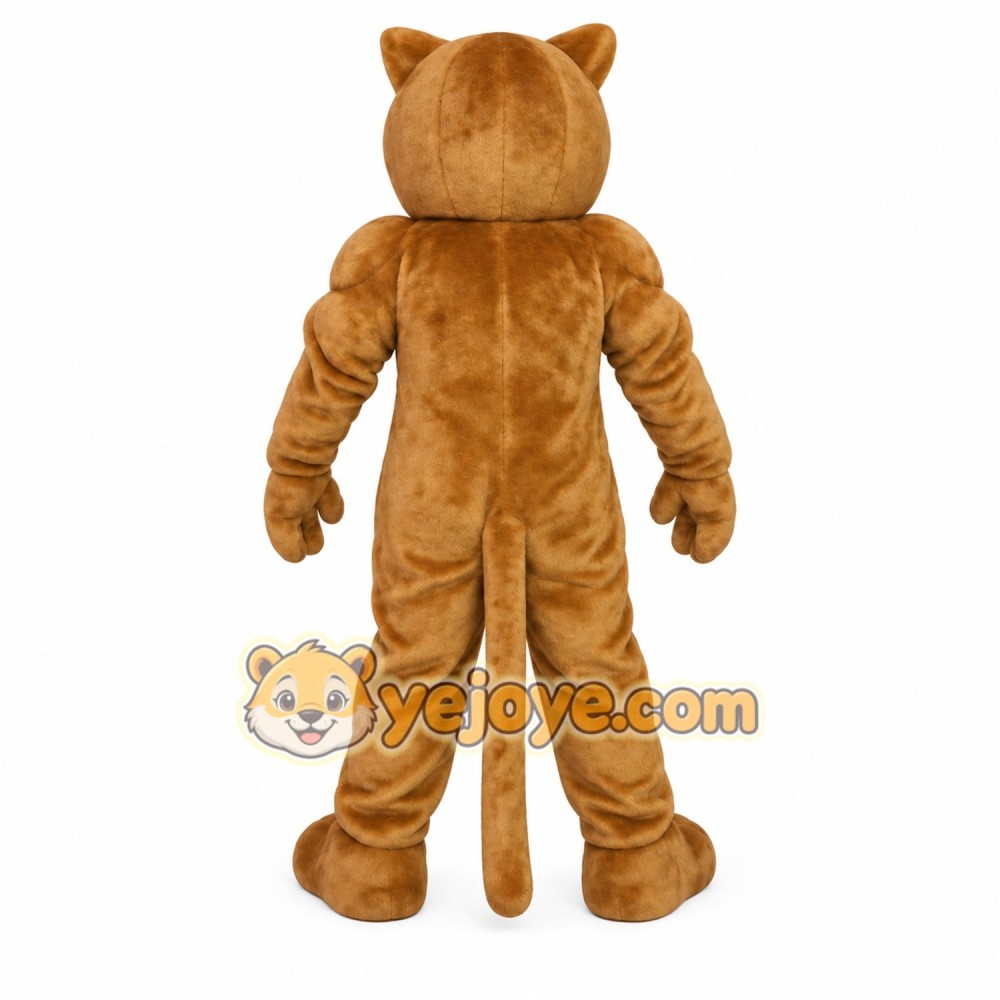 Tan Brown Mountain Lion Mascot Costume