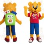 Yellow Red Lion Mascot Costume