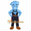 Blue Navy Brown Worker Man Mascot Costume Blue Navy Brown Worker Man Mascot Costume
