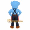 Blue Navy Brown Worker Man Mascot Costume Blue Navy Brown Worker Man Mascot Costume