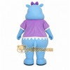 Light Blue Purple Hippo Mascot Costume