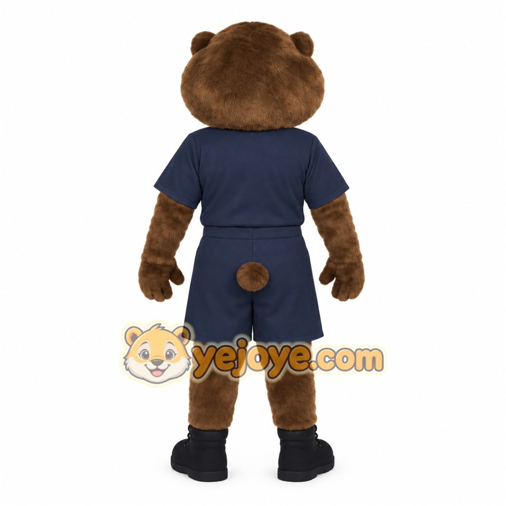 Brown Navy Otter Mascot Costume Brown Navy Otter Mascot Costume