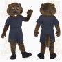 Brown Navy Otter Mascot Costume