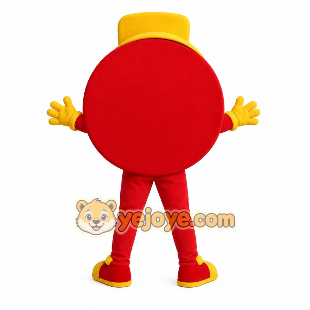 Red Yellow Coin Mascot Costume Red Yellow Coin Mascot Costume