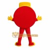 Red Yellow Coin Mascot Costume Red Yellow Coin Mascot Costume