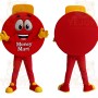 Red Yellow Coin Mascot Costume